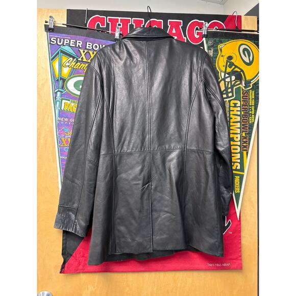 111 State Genuine Leather Biker Jacket Womens XL Black Motorcycle Grunge Goth - Picture 2 of 7